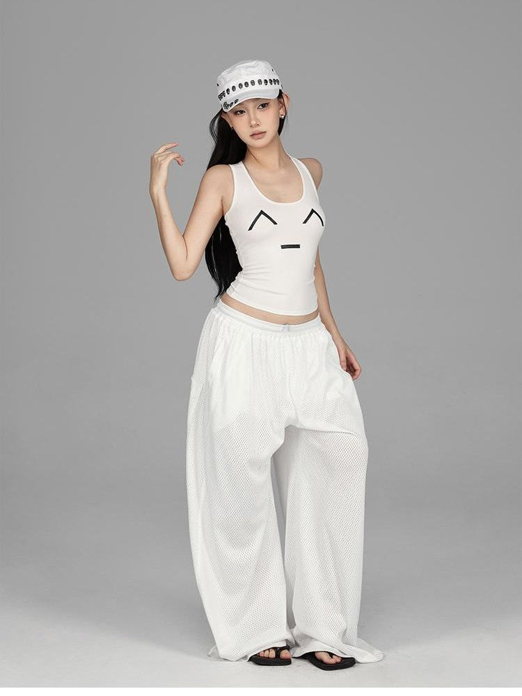 itsdinn Colorblock Blue Breathable Mesh Women&