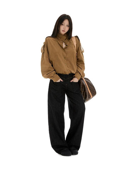 itsdinn Colorblock Low Rise Loose Women&