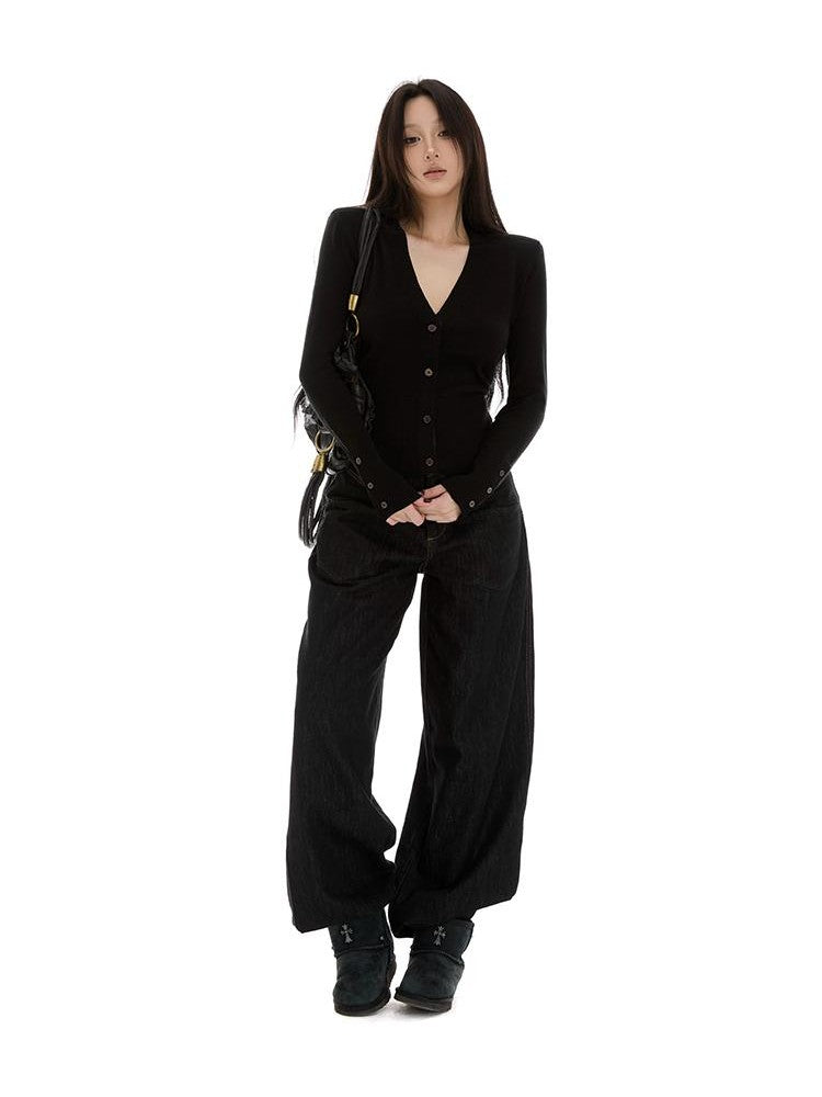 itsdinn Colorblock Low Rise Loose Women&