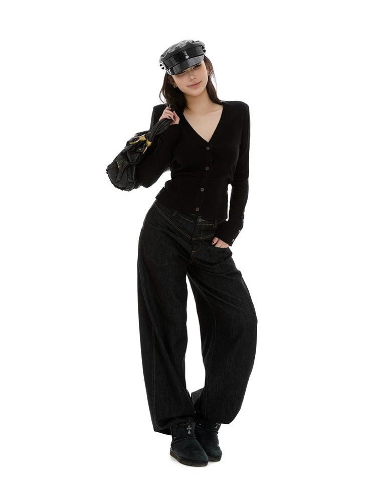 itsdinn Colorblock Low Rise Loose Women&