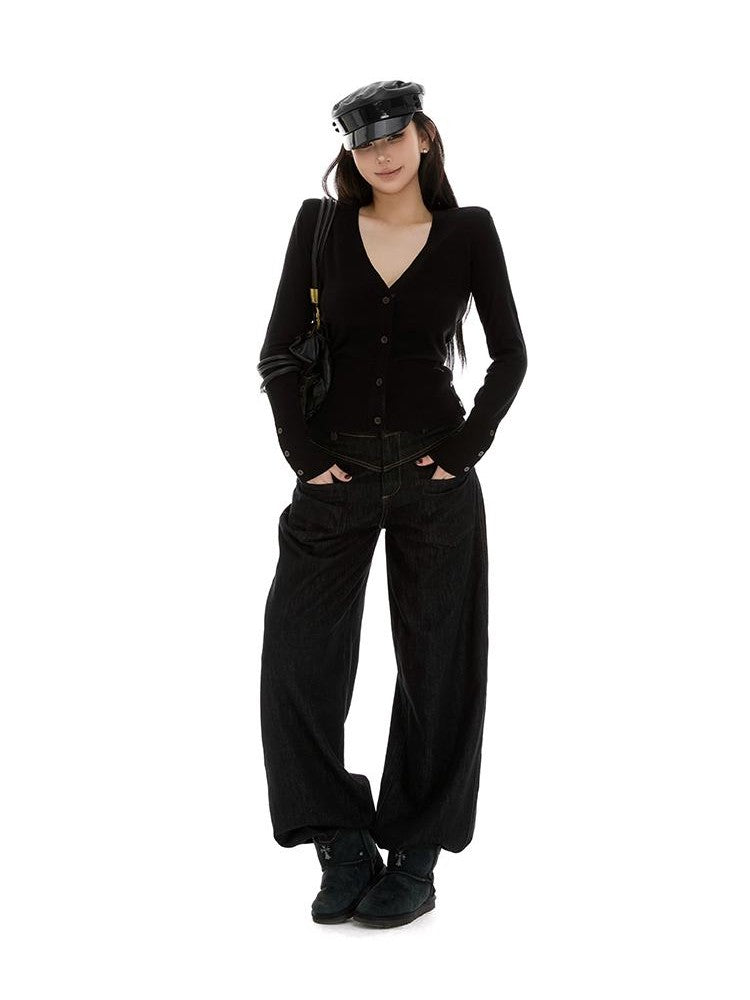 itsdinn Colorblock Low Rise Loose Women&