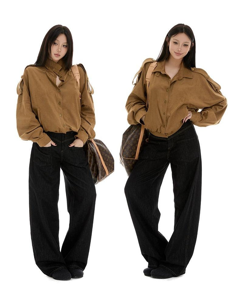 itsdinn Colorblock Low Rise Loose Women&