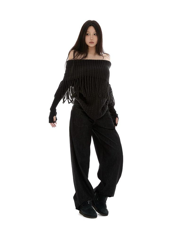 itsdinn Colorblock Low Rise Loose Women&