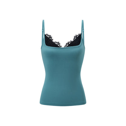 itsdinn_Colorblock_Square_Neck_Faux_Two_Piece_Waist_Slim_Women&
