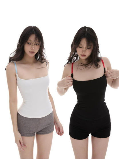 itsdinn Colorful Straps Square Low Back Fitted Women&