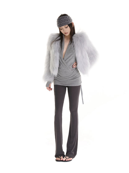 itsdinn Glacier Gray Hand Woven Double Sided Women&