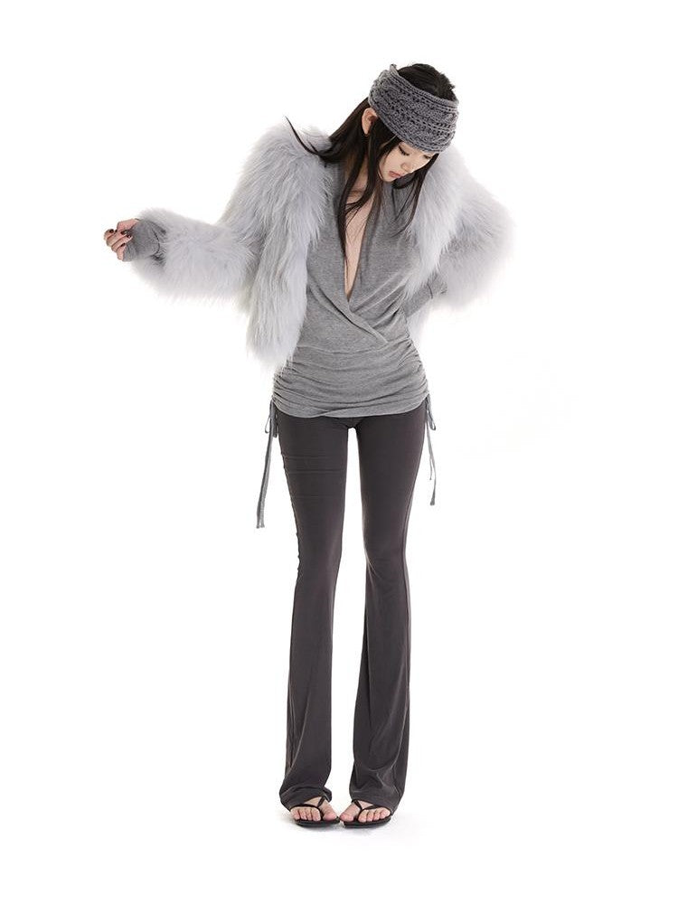itsdinn Glacier Gray Hand Woven Double Sided Women&