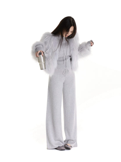 itsdinn Glacier Gray Hand Woven Double Sided Women&