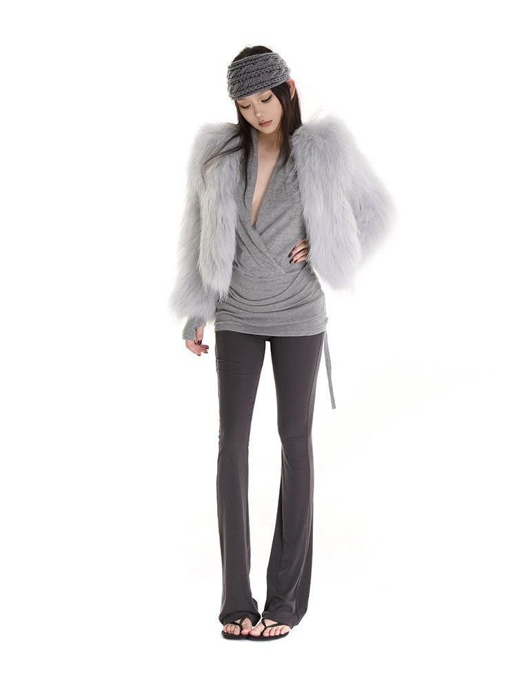 itsdinn Glacier Gray Hand Woven Double Sided Women&