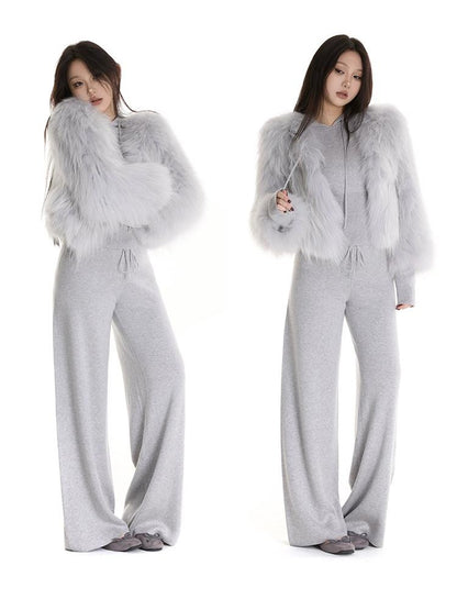 itsdinn Glacier Gray Hand Woven Double Sided Women&
