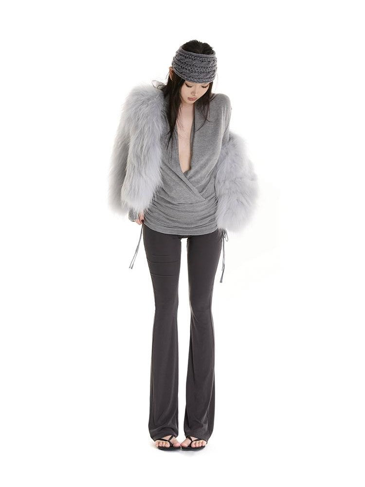 itsdinn Glacier Gray Hand Woven Double Sided Women&
