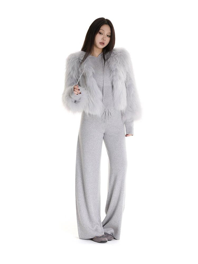itsdinn Glacier Gray Hand Woven Double Sided Women&