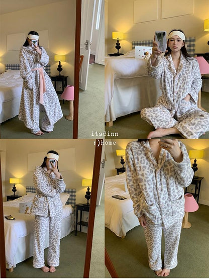 itsdinn Gray Pink Leopard Print Women&