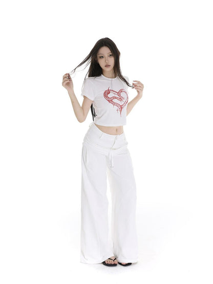 itsdinn Heart Snake Print Barn Style Women&
