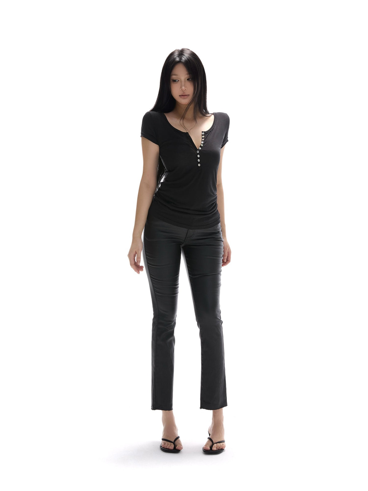 itsdinn Henley Natural Mother Of Pearl Buttons Women&