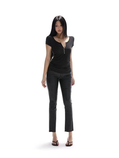 itsdinn Henley Natural Mother Of Pearl Buttons Women&