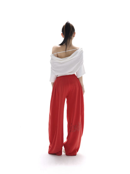 itsdinn I Love Me Print Reverse Cut One Shoulder Women&