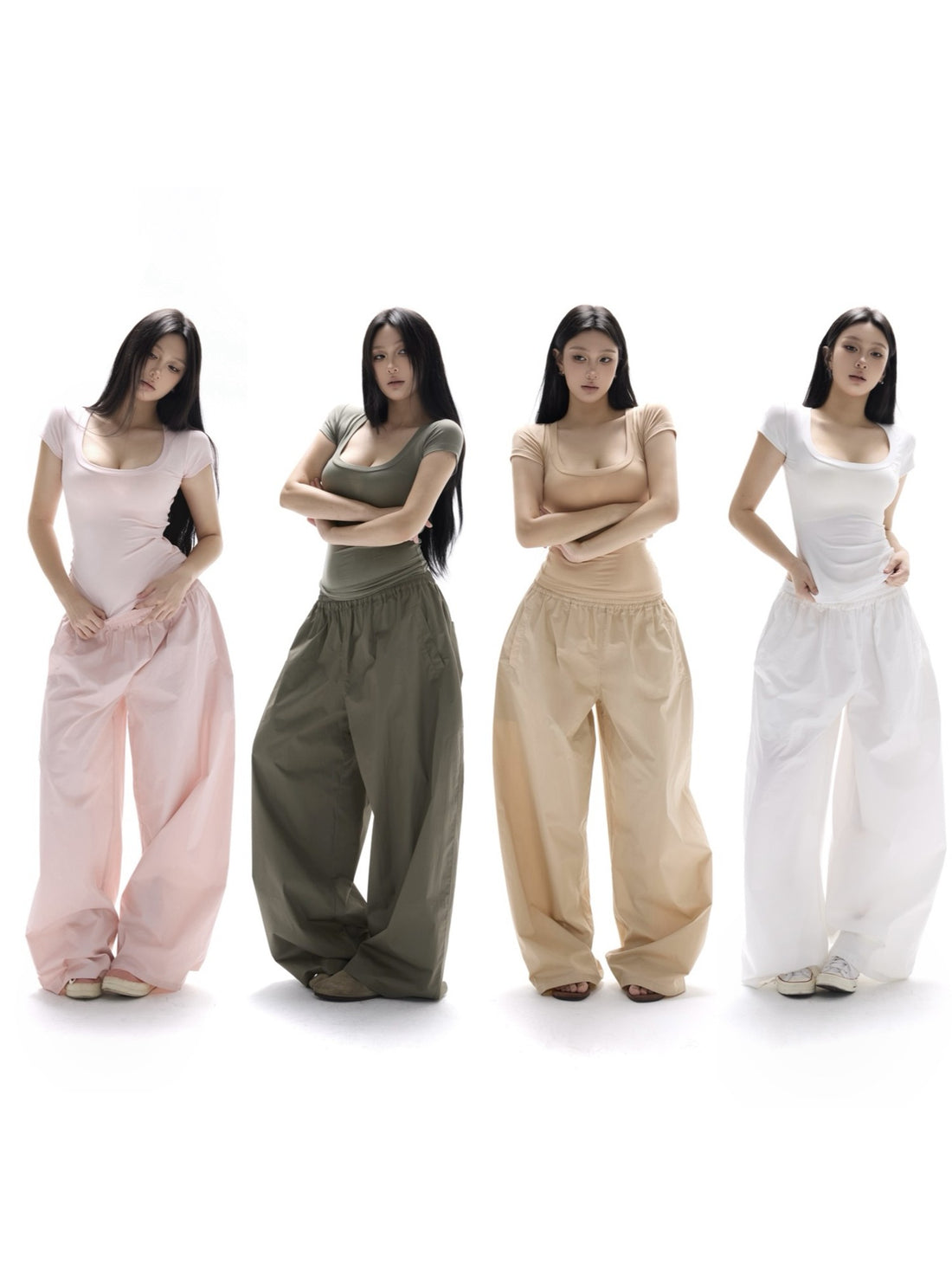 itsdinn Icy U Neck Cooling Short Sleeve Women&