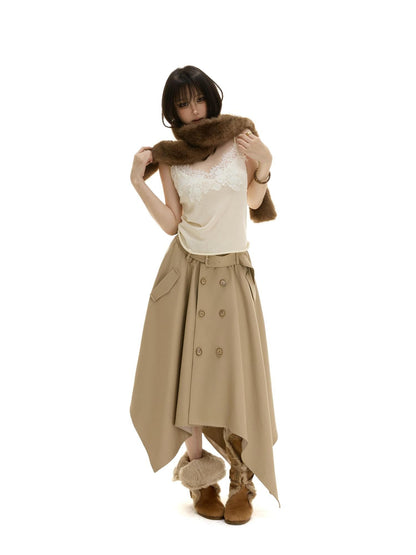 itsdinn Lace Paneled V-neck Slim Fit Knit Women&