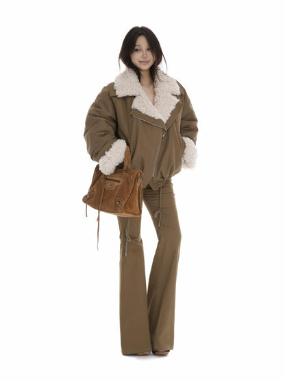 itsdinn Low Rise Zipper Slim Fit Slight Stretch Shape Retention Women&
