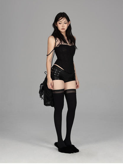 itsdinn Mesh Corset Women&