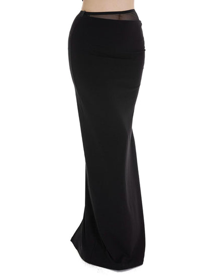 itsdinn Mesh Diagonal Splice Knitted Mid Waist Women&