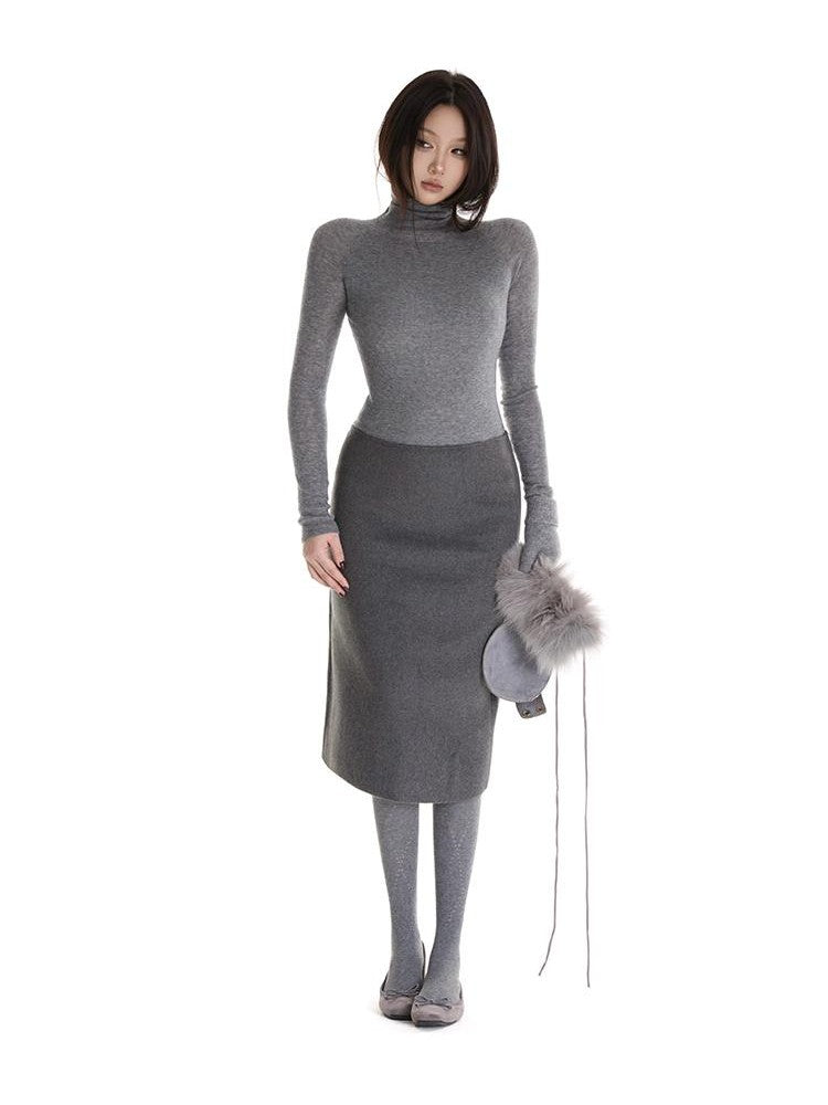 itsdinn Minimal Sculptural Straight Low Waist Women&