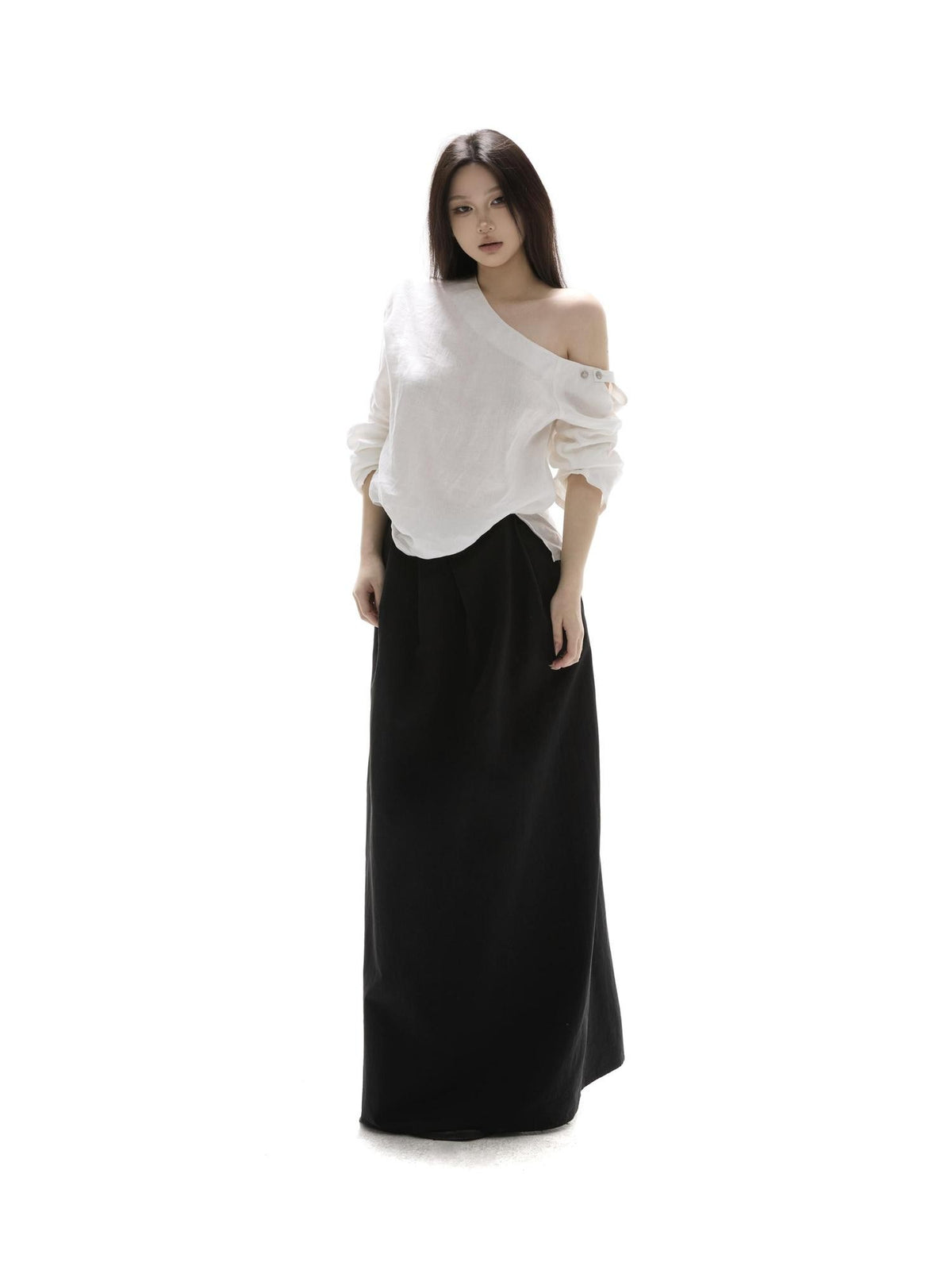 itsdinn Minimalist Asymmetric One Shoulder Women&