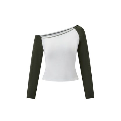 itsdinn_One_Shoulder_Colorblock_Raglan_Cropped_Women&