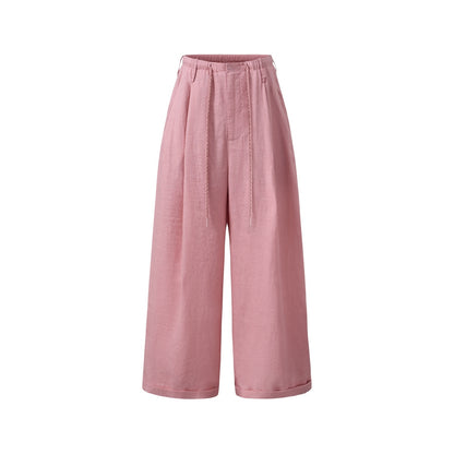 itsdinn_Pink_Drawstring_Rolled_Hem_Low_Rise_Women&