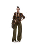 itsdinn_Plaid_Padded_Shoulder_Multi_Pocket_Metal_Buttons_Women&
