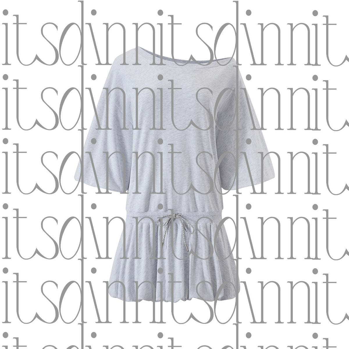 itsdinn_Puff_Sleeve_Tie_Low_Waist_Balloon_Hem_Women&