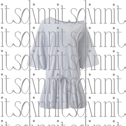 itsdinn_Puff_Sleeve_Tie_Low_Waist_Balloon_Hem_Women&