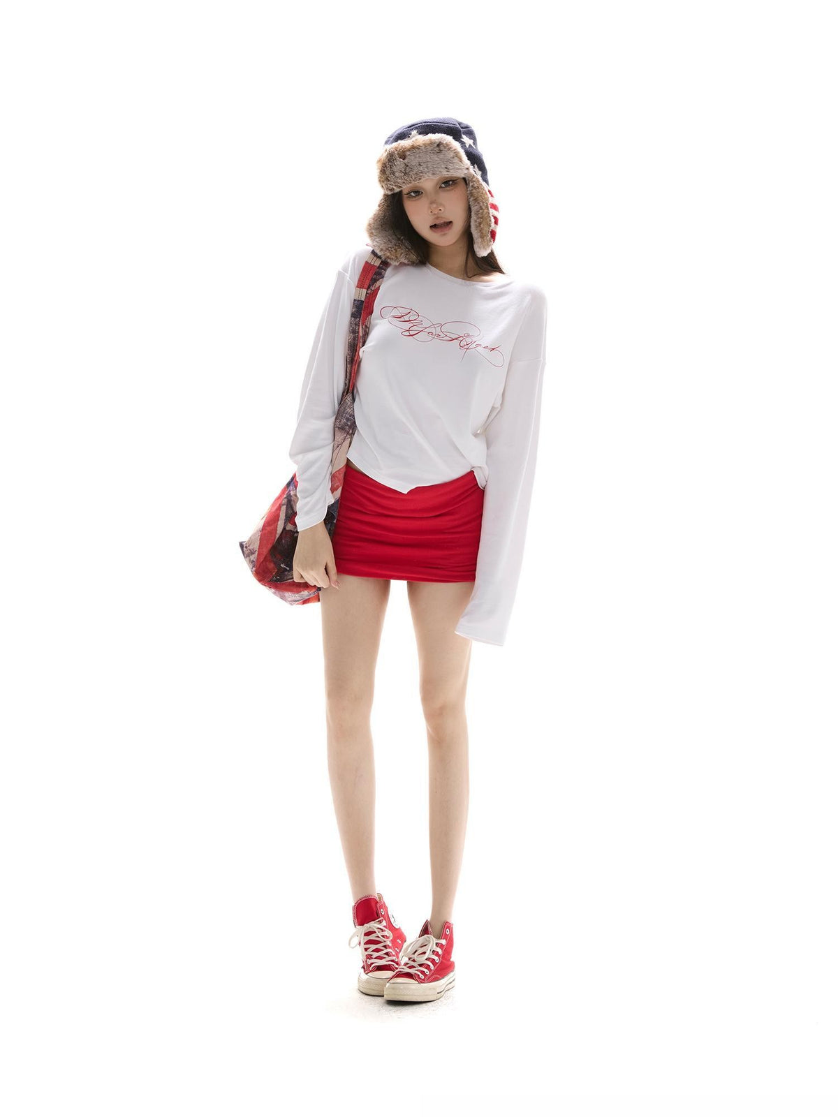 itsdinn Red Straight Waist Stretch Built In Shorts Women&