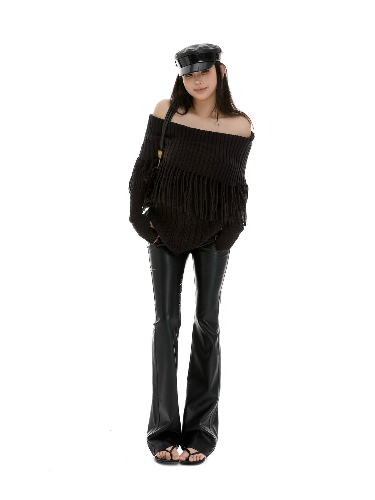 itsdinn Retro Minimalist Low Rise Slim Flare Hip Hugging Zip Fly Women&