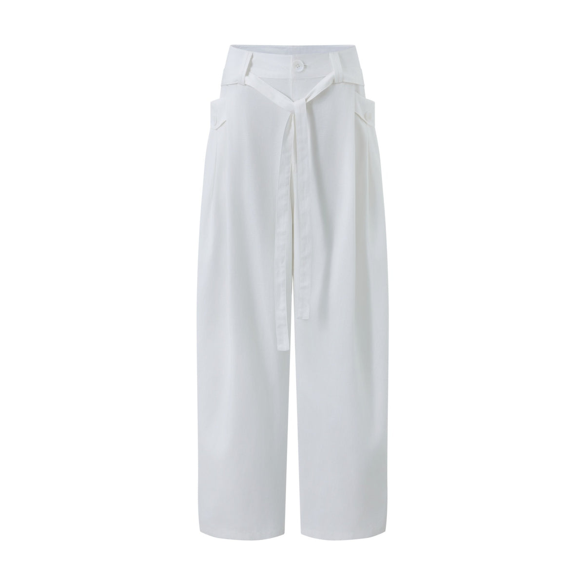 itsdinn_Retro_Pleated_Low_Waist_Drawstring_Curved_Leg_Women&