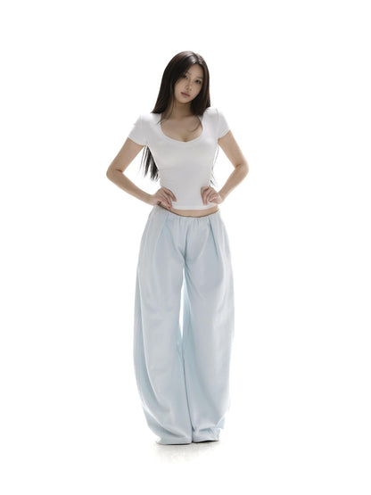 itsdinn Shaping Sweetheart V-neck Low Cut Slim Fit Short Women&