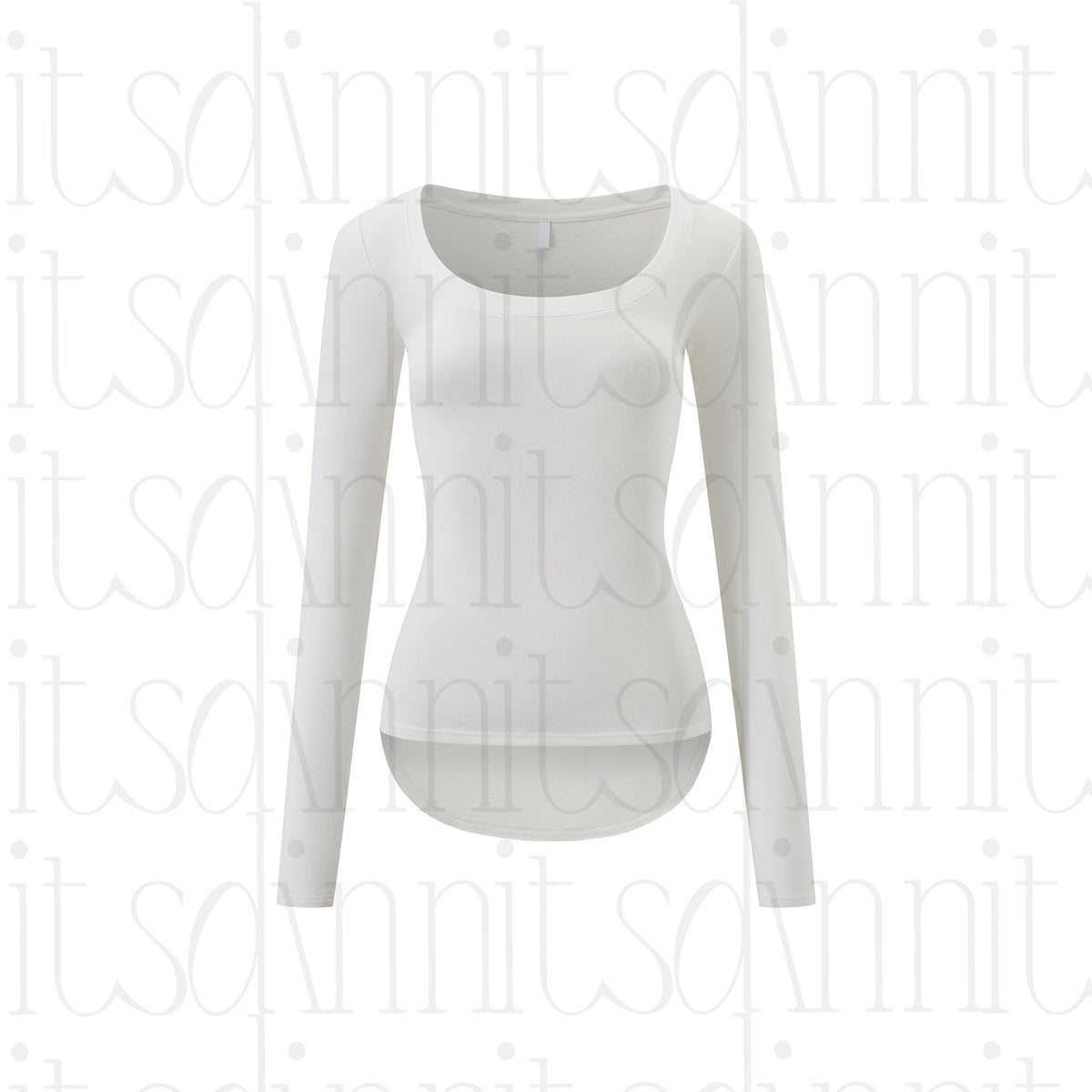 itsdinn_Sheer_U_Neck_Slim_Fit_High_Low_Hem_Women&