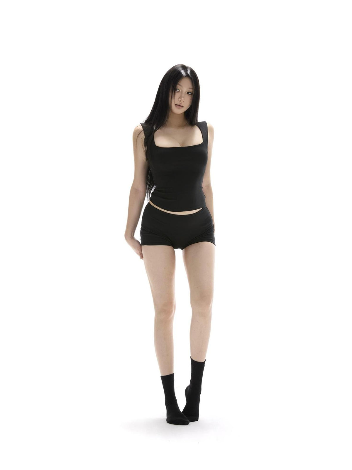 itsdinn Solid Backless Wide Strap Antibacterial Slim Fit Women&