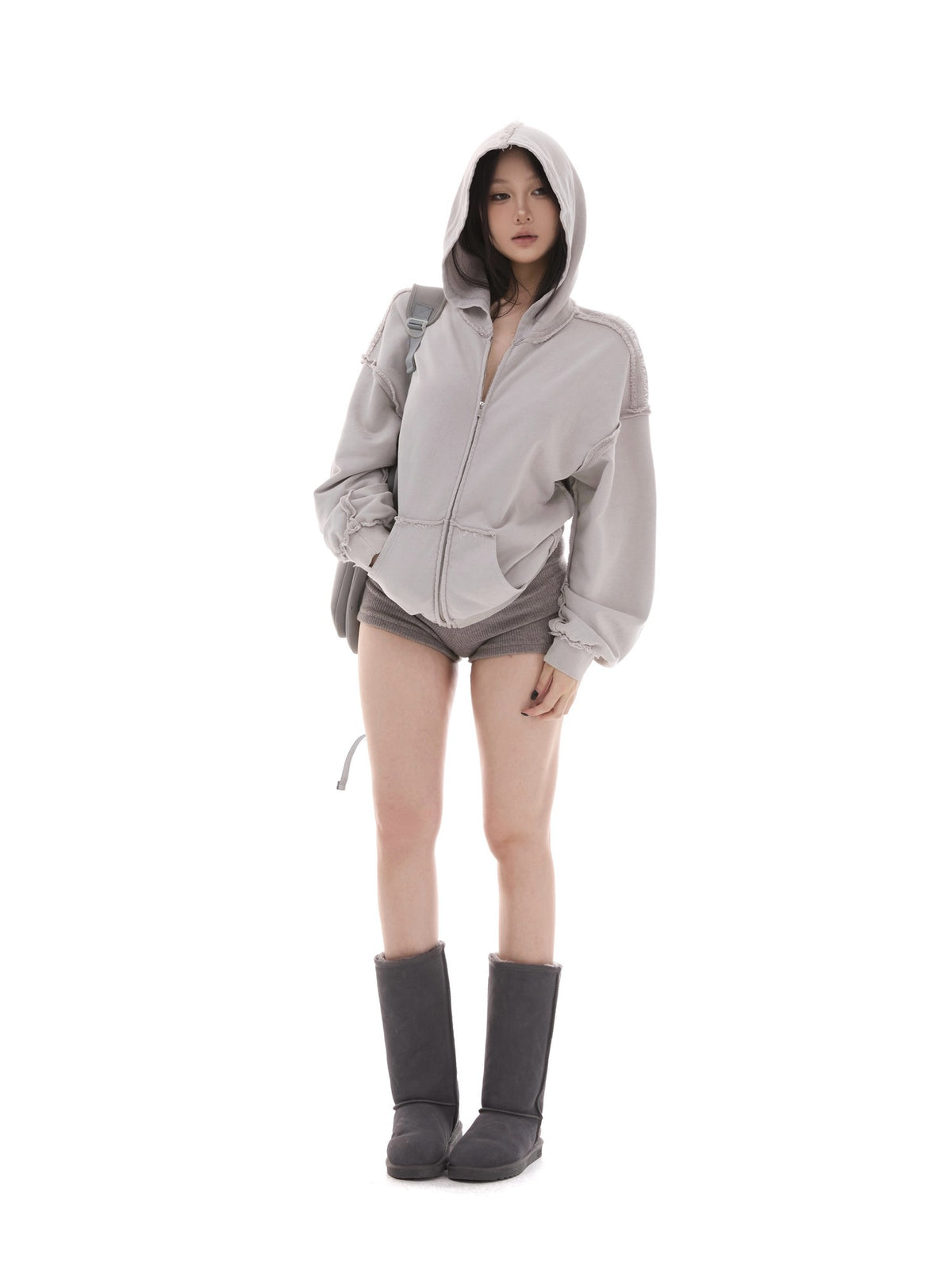 itsdinn Vintage Wash Distressed Relaxed Fit Cotton Women&