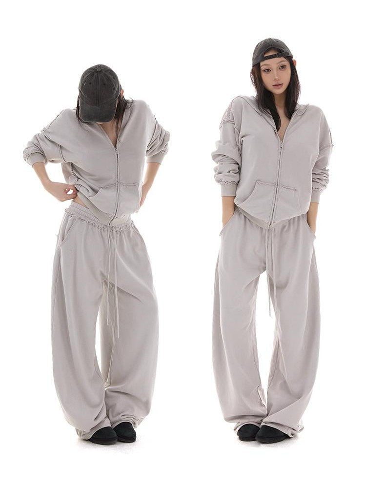 itsdinn Vintage Wash Distressed Relaxed Fit Cotton Women&
