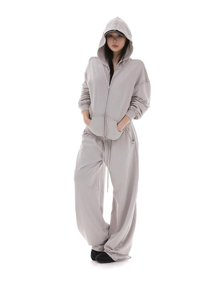 itsdinn Vintage Wash Distressed Relaxed Fit Cotton Women&