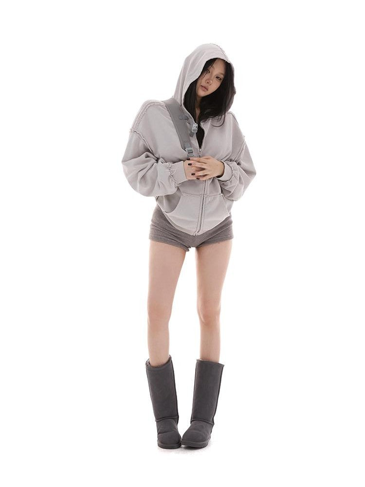itsdinn Vintage Wash Distressed Relaxed Fit Cotton Women&