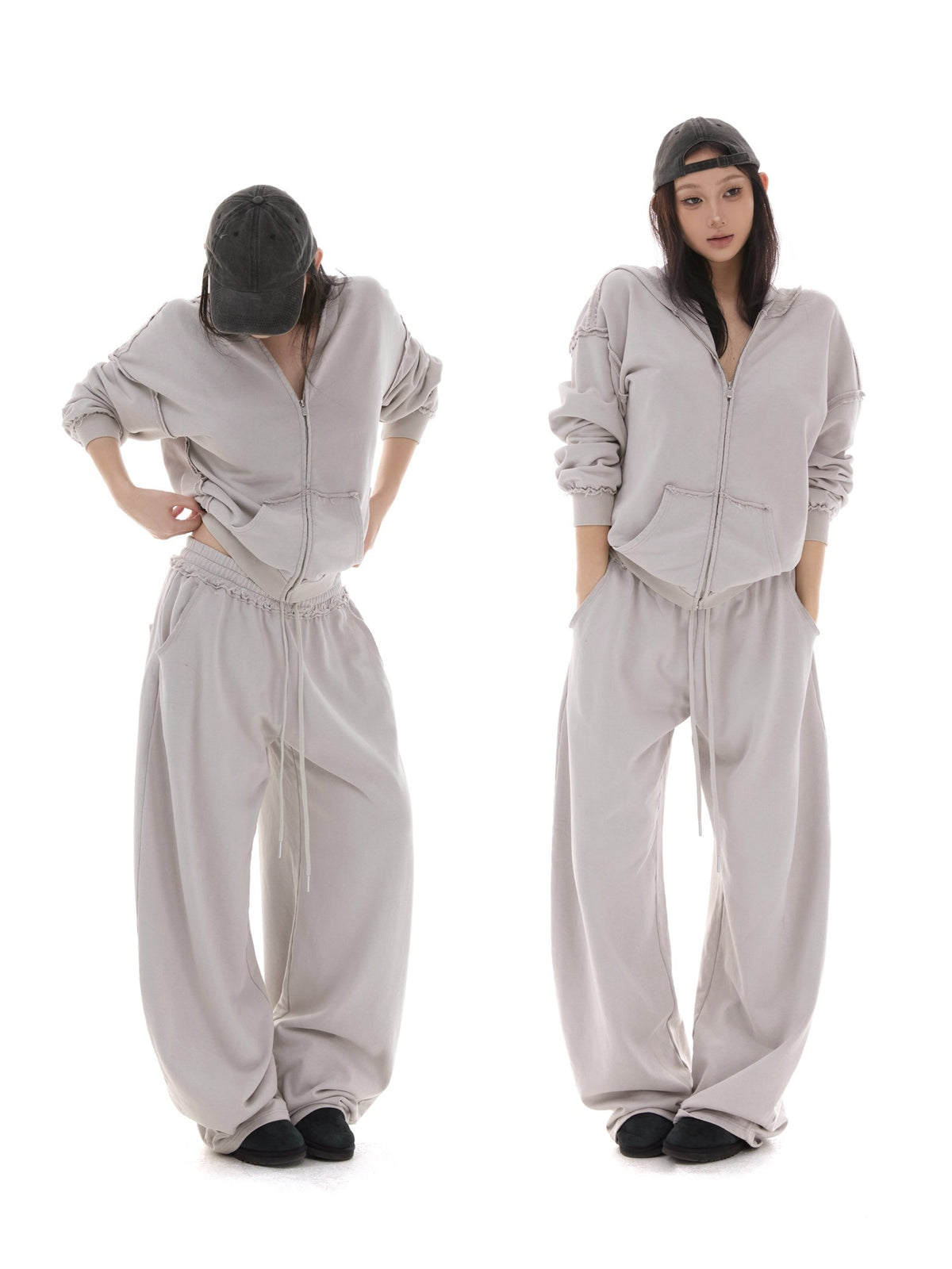 itsdinn Vintage Wash Distressed Relaxed Fit Cotton Women&