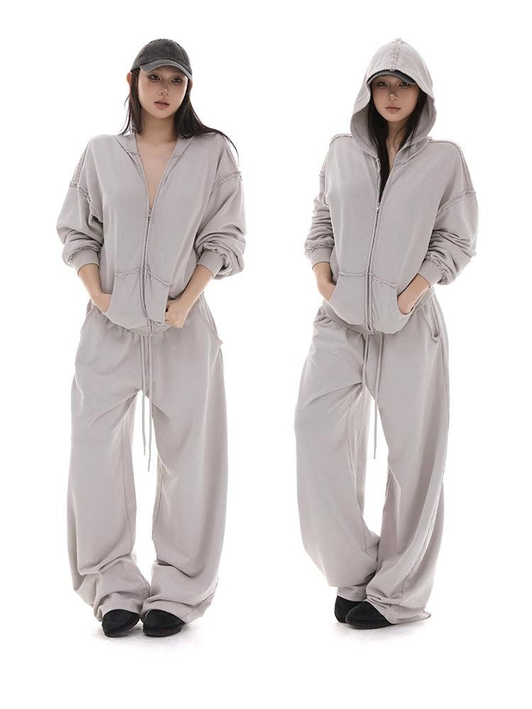 itsdinn Vintage Wash Distressed Relaxed Fit Cotton Women&