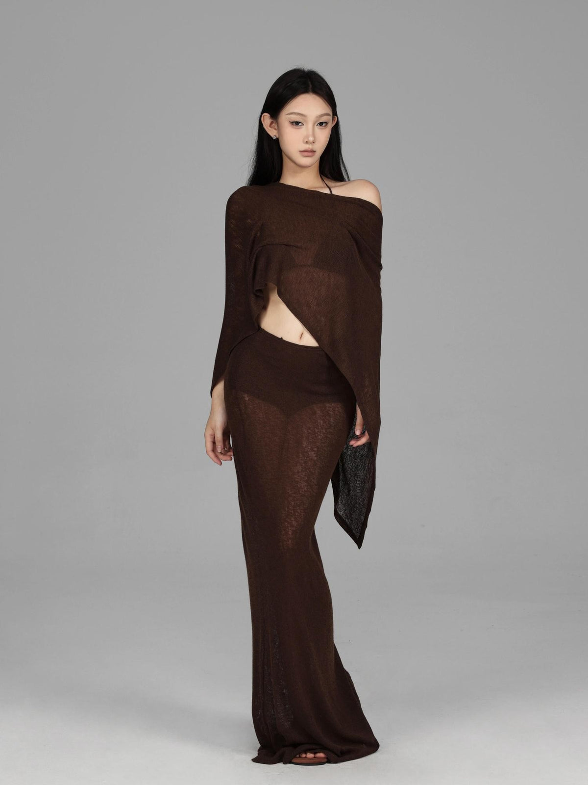 itsdinn Wabi Sabi Sheer Shawl 3 Piece Women&