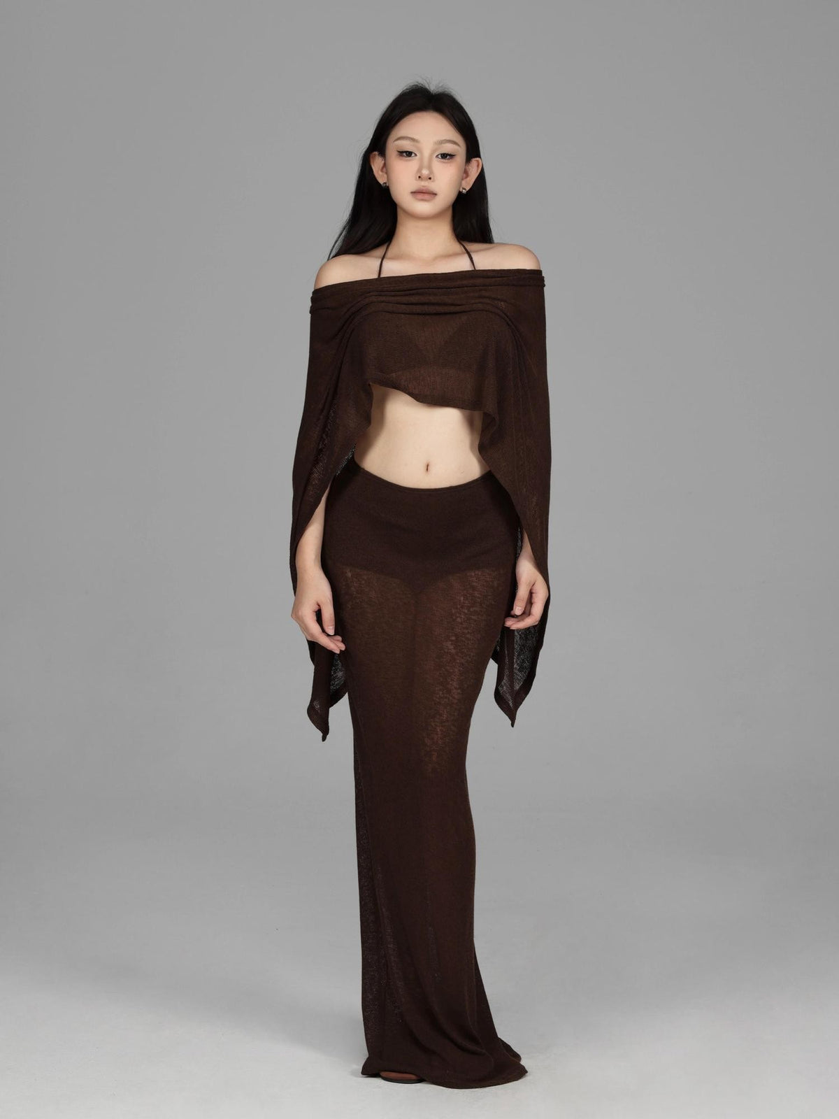 itsdinn Wabi Sabi Sheer Shawl 3 Piece Women&
