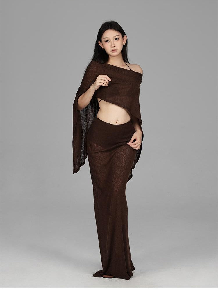 itsdinn Wabi Sabi Sheer Shawl 3 Piece Women&