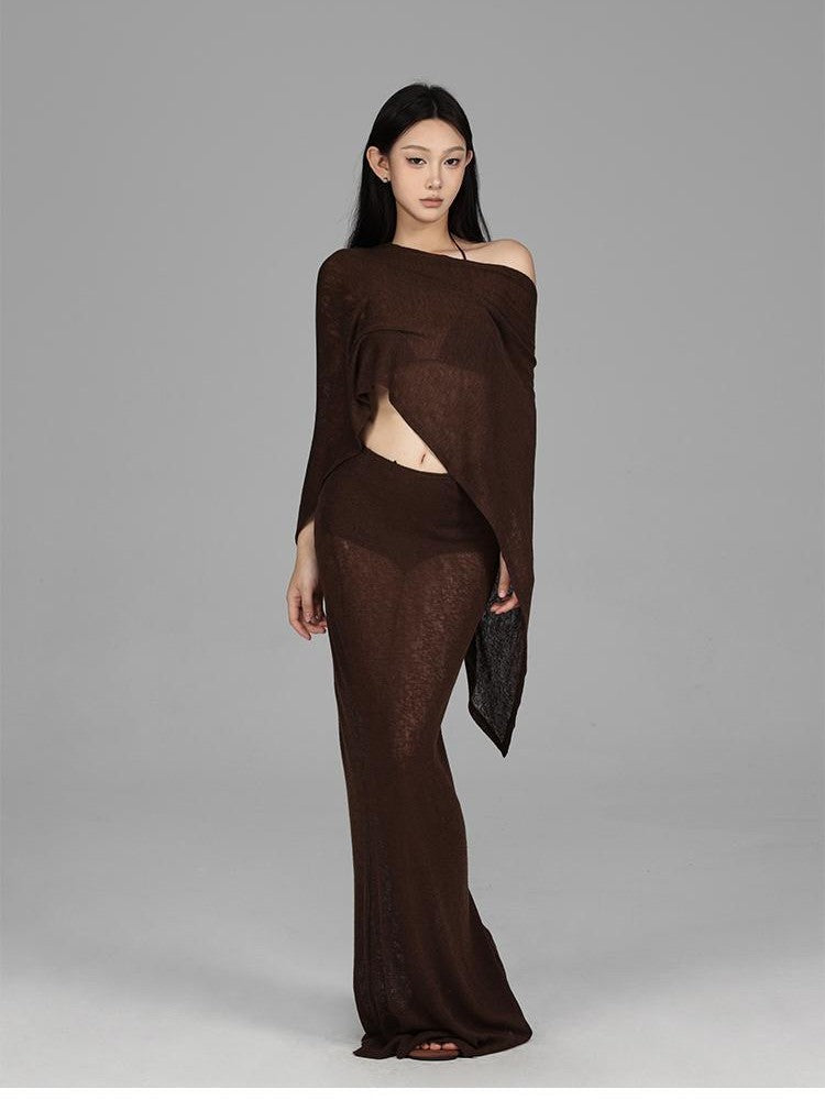 itsdinn Wabi Sabi Sheer Shawl 3 Piece Women&