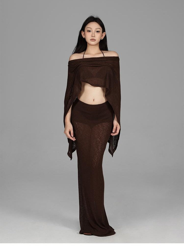 itsdinn Wabi Sabi Sheer Shawl 3 Piece Women&